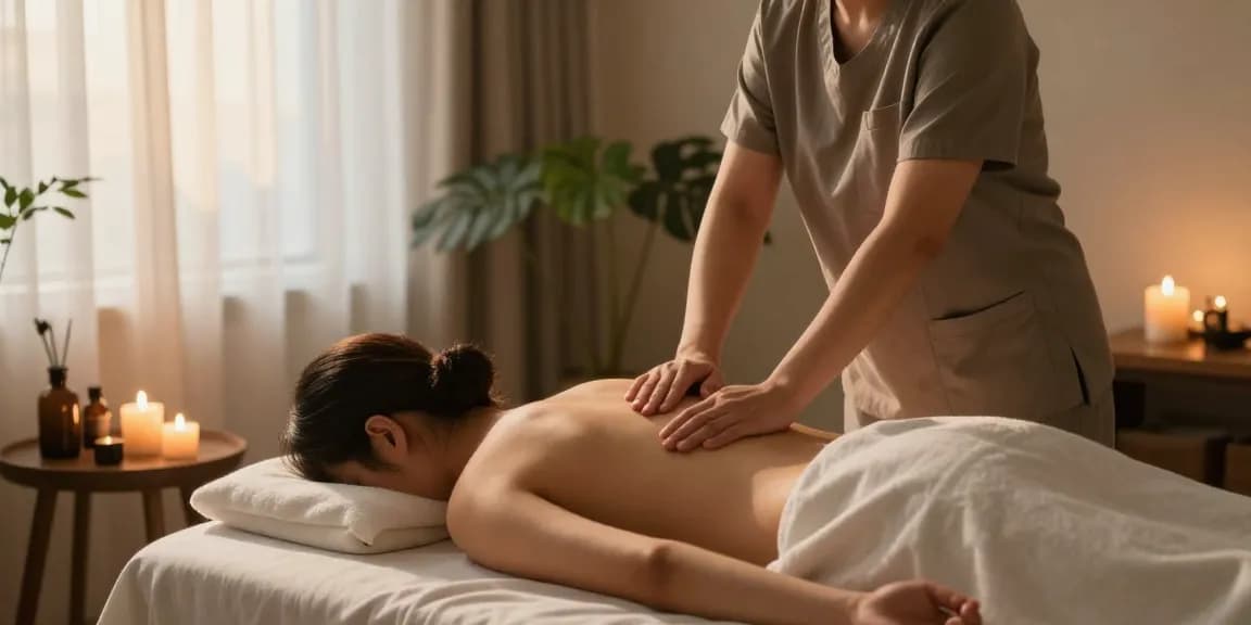 가락동출장안마의 편안한 마사지를 받는 고객과 전문가의 휴식 공간.