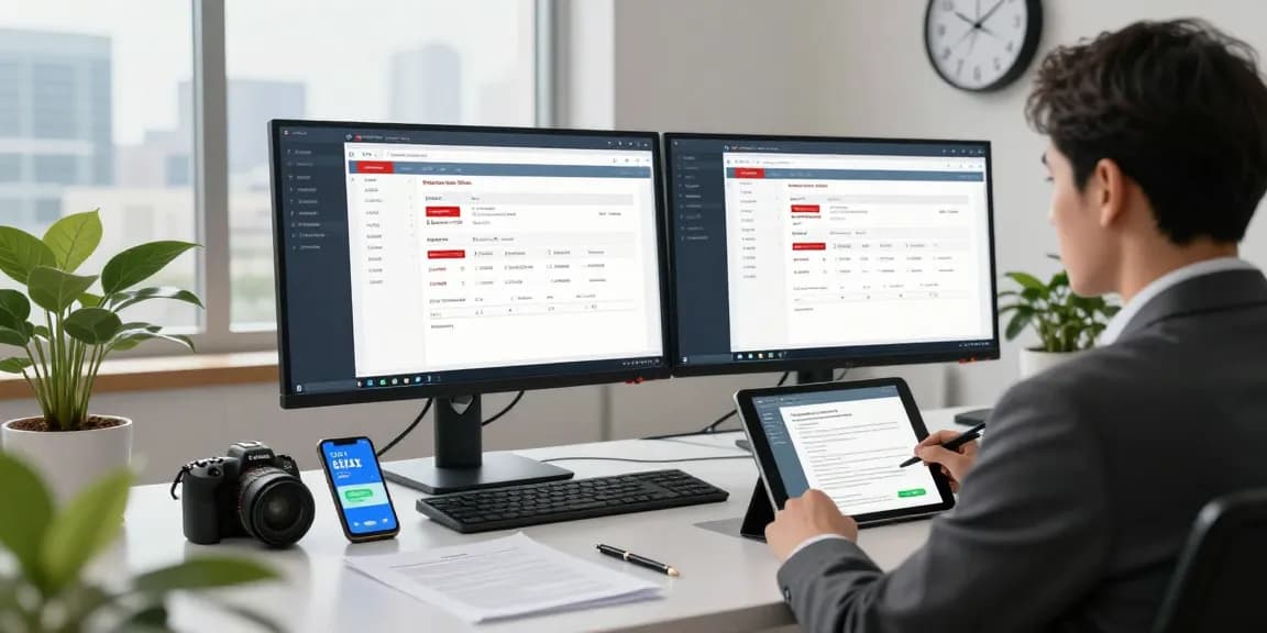 Verify PDFs with AI technology to detect fake receipts instantly in a professional workspace.