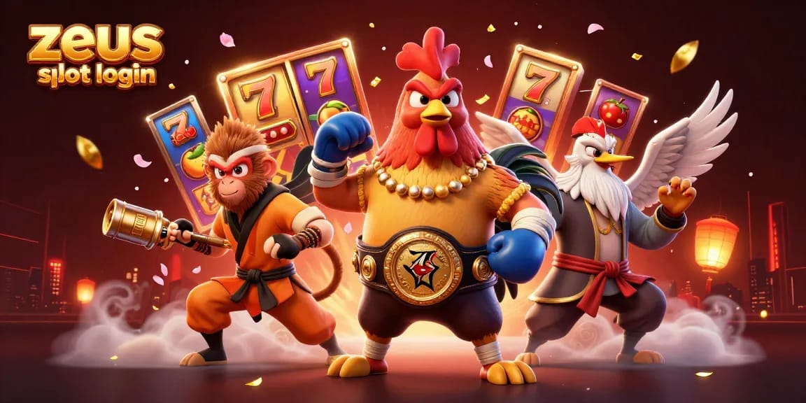 Win big with zeus slot login, featuring dynamic slot reels and lucky 7s in an exciting scene.