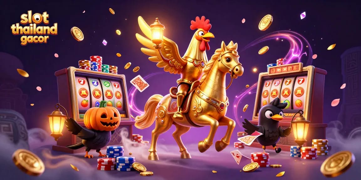 Experience the excitement of slot thailand gacor in this vibrant 3D casino scene.