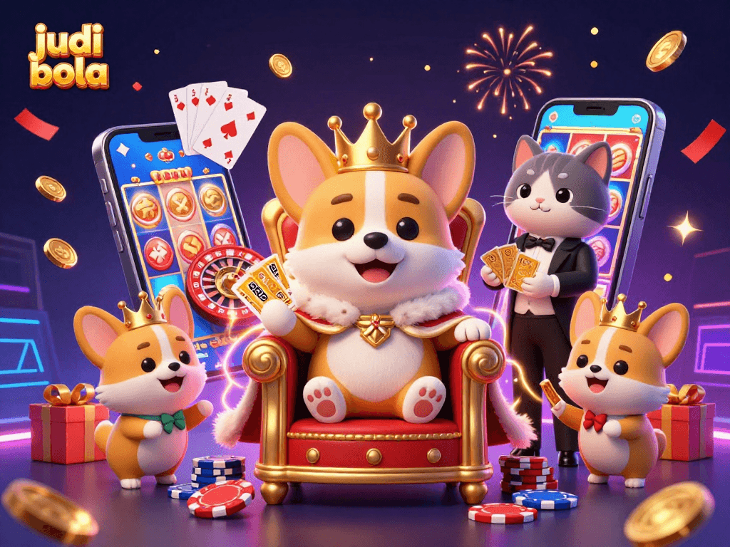 Engage with judi bola action featuring vibrant characters, sports elements, and dynamic casino atmosphere.