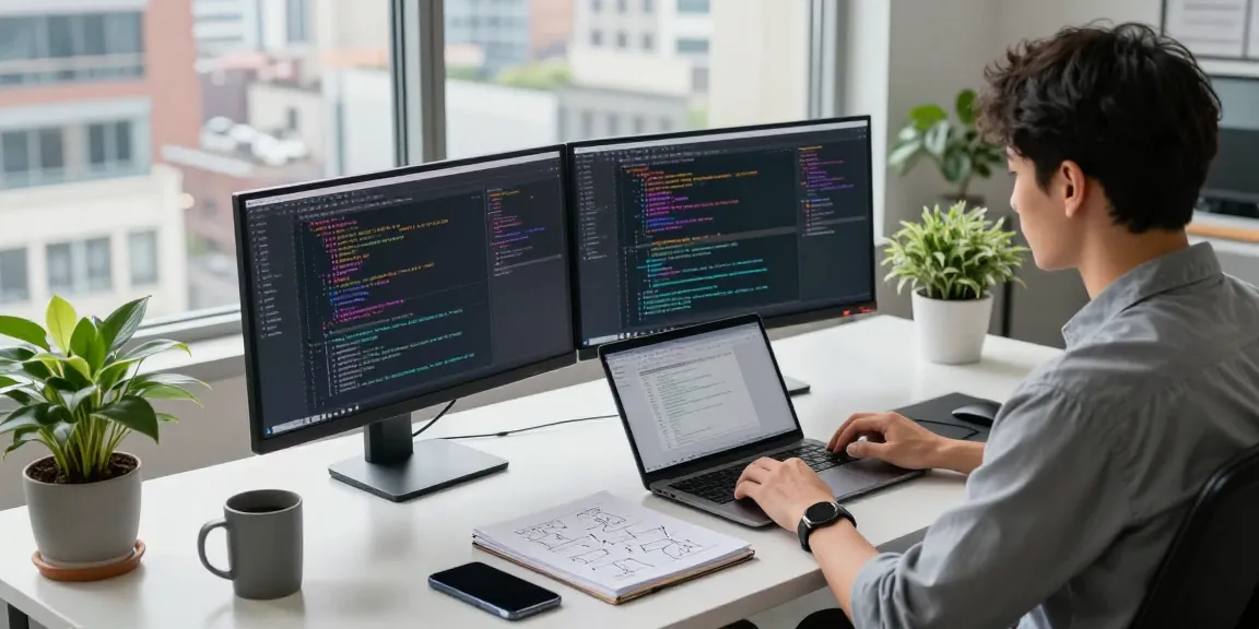 telegram中文版下载 app coding in modern workspace with tech devices