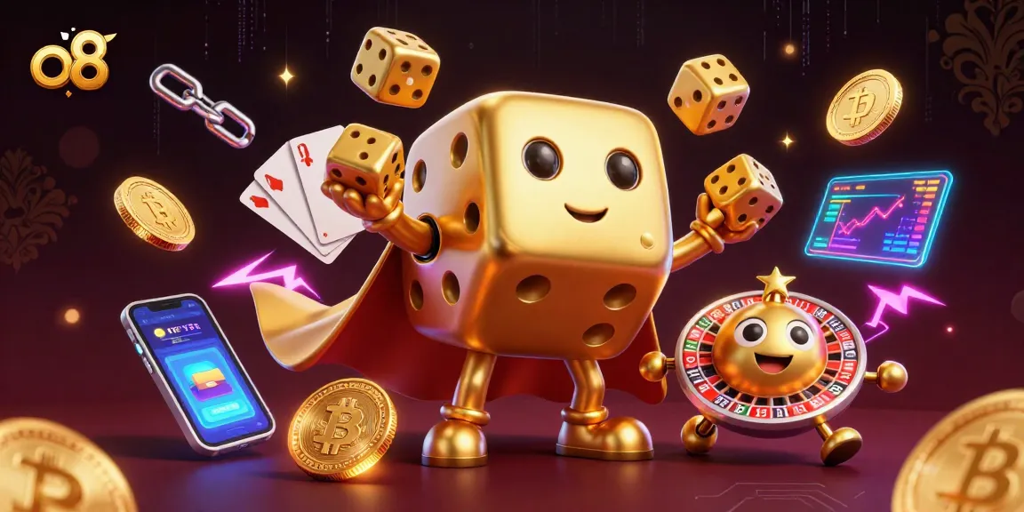 Spin vibrant games with o8, featuring lively characters and dynamic gambling elements.