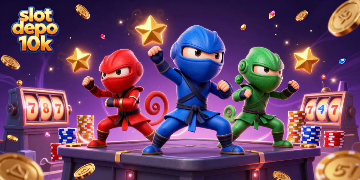 Menang di slot depo 10k dengan karakter ninja chameleon melakukan aksi di kasino.