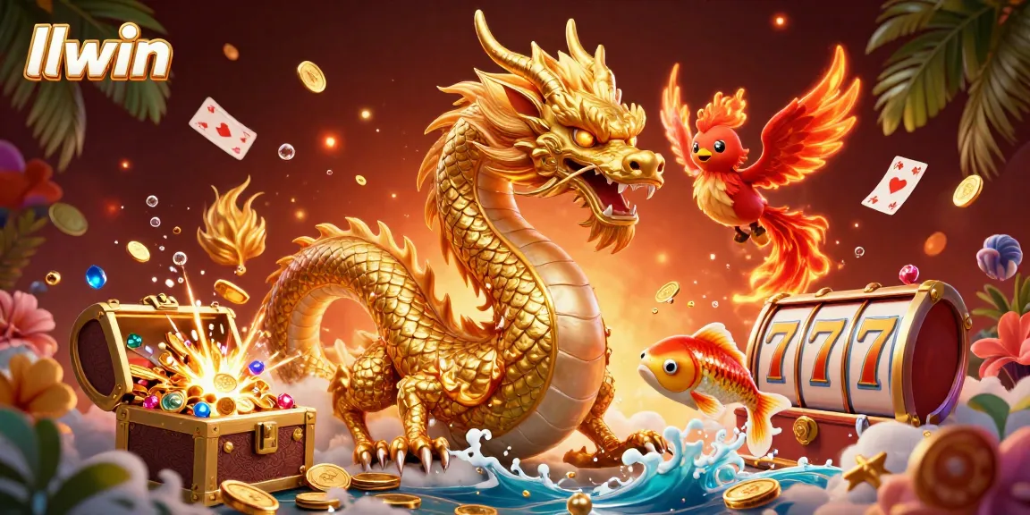 Experience thrilling wins at llwin's vibrant casino with an exhilarating dragon ride through gold coins.