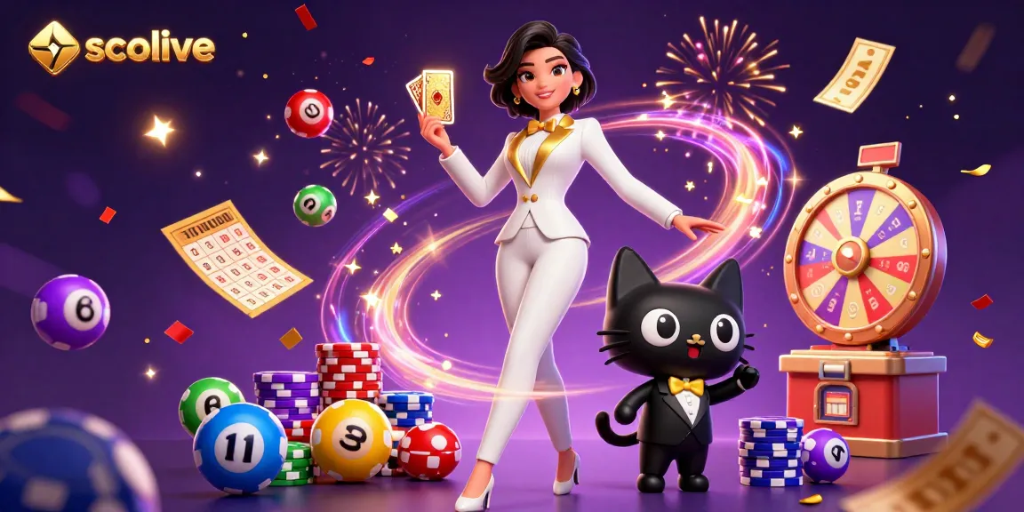 Socolive featuring dynamic colorful lottery balls and festive elements for immersive casino experience