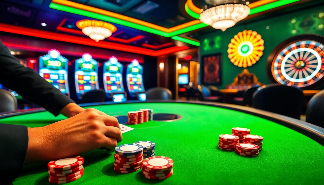 Engaging in a high-stakes game at God55 casino, with poker chips and cards in view.