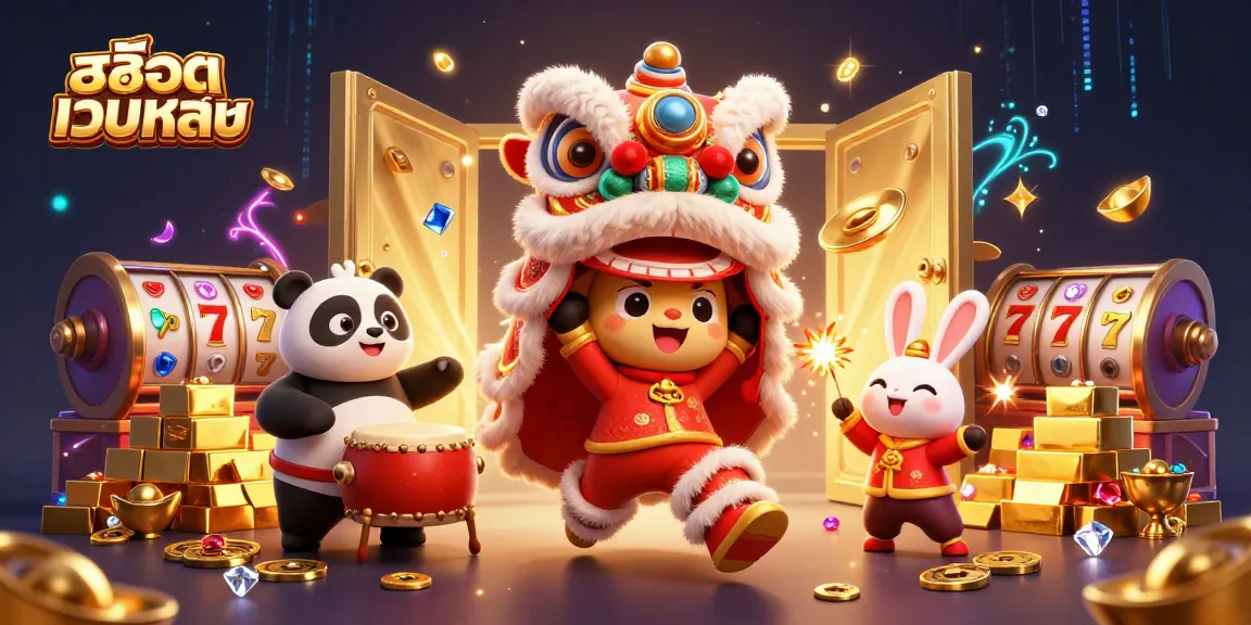 Experience thrilling สล็อตเว็บตรง action with colorful 3D characters and dazzling casino elements.