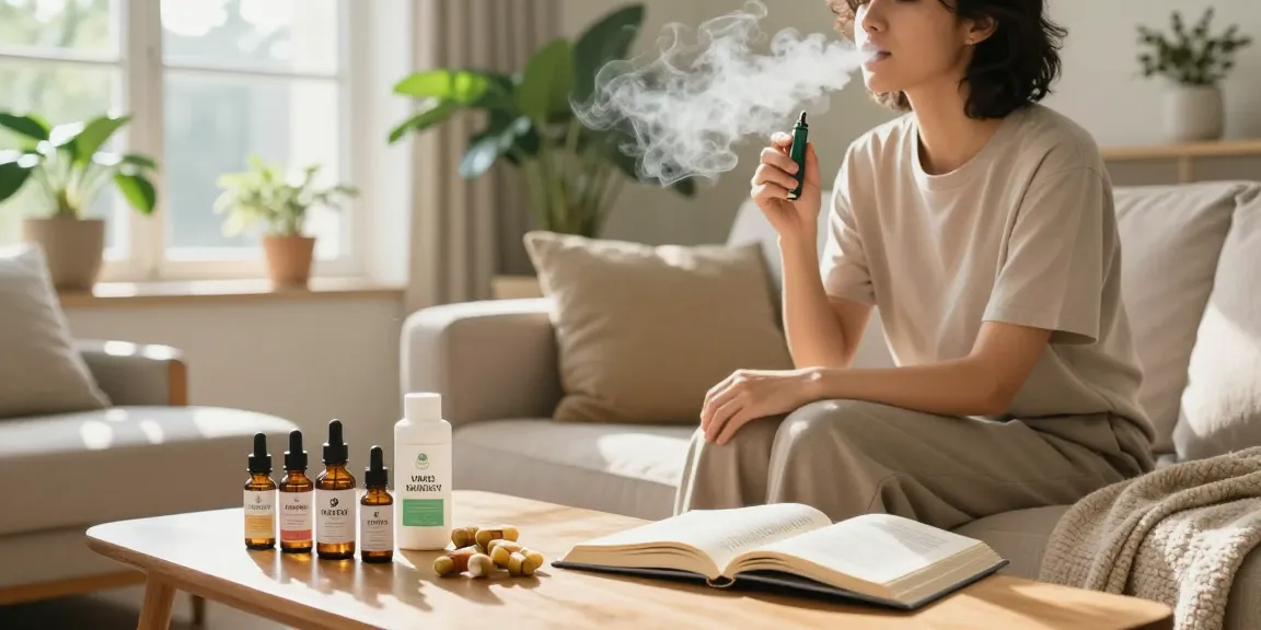 what is thc vape used for with CBD oils and vape devices in a warm wellness space