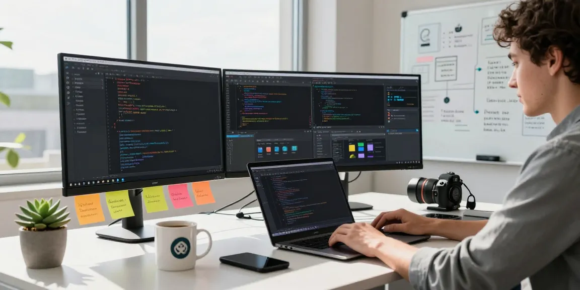 Dynamic workspace featuring Snipaste官网 in use on multiple monitors, showcasing creative coding and productivity.
