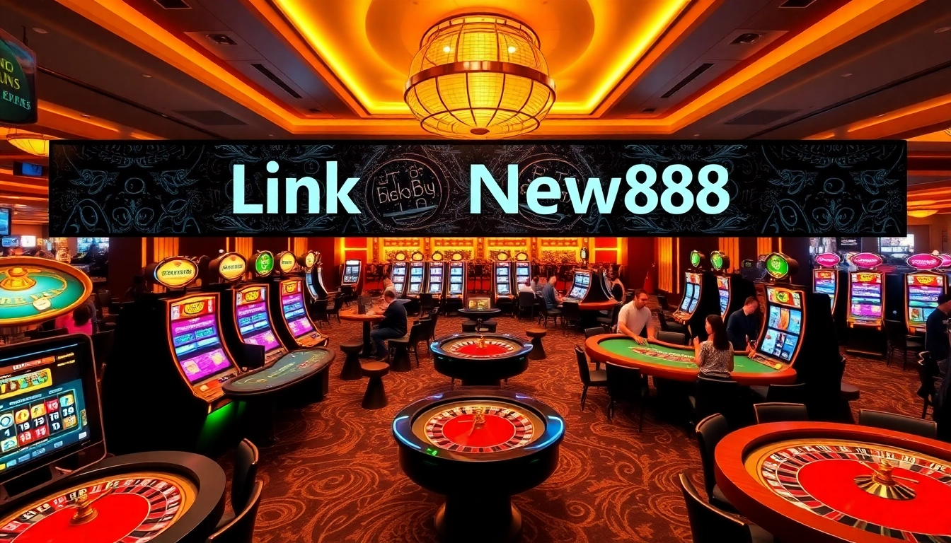 Experience the thrill of gaming with Link New88 as players engage passionately at the casino.