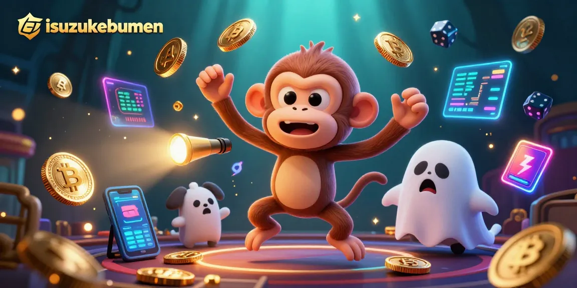 Engage in thrilling gaming experiences at isuzukebumen with vibrant golden coins illuminating the casino scene.