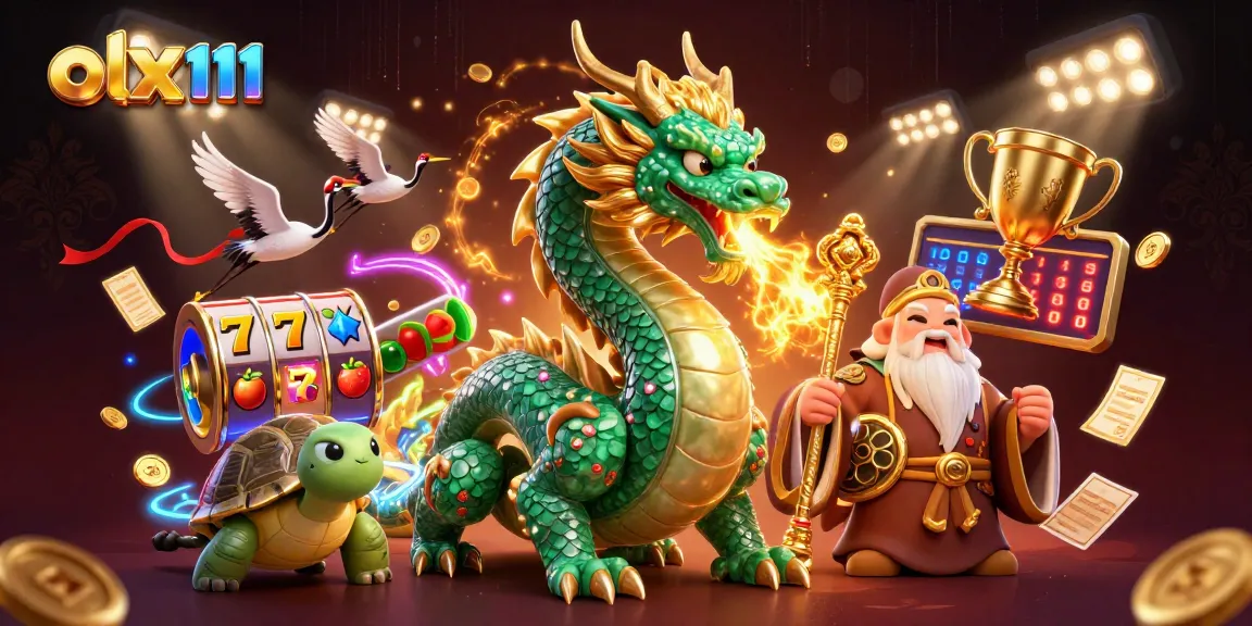 Engage with the thrilling world of online casinos featuring olx111's dynamic dragon and lucky symbols.