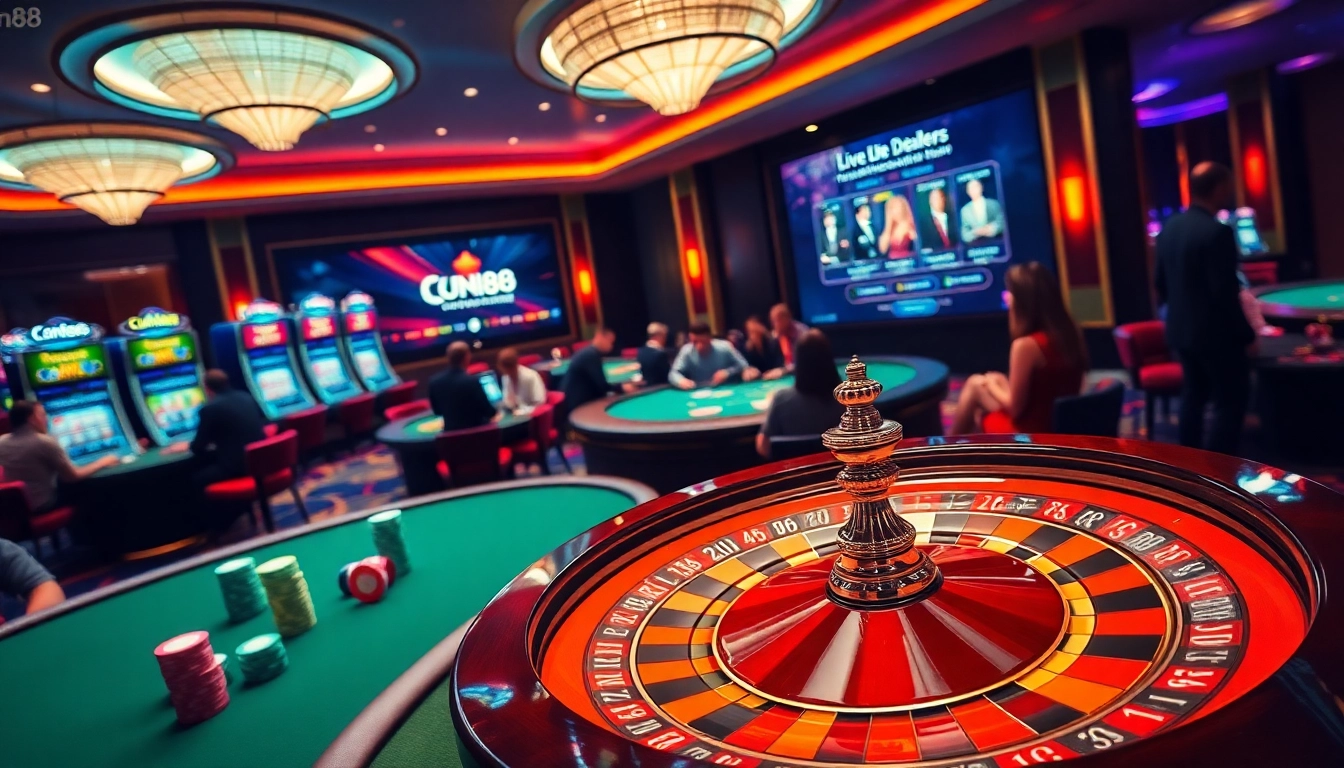 Experience online gambling excitement at https://jun88.buzz/ with vibrant casino visuals and live dealer interactions.