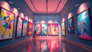 Colorful anime sex-themed art gallery showcasing vibrant anime artworks.