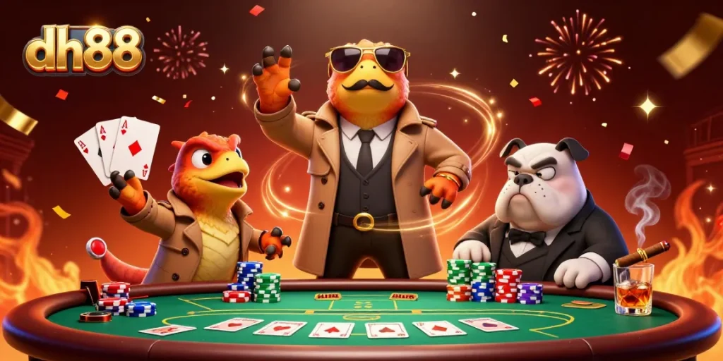 Experience thrilling casino action with dh88 as raptors in disguise approach a VIP lounge.