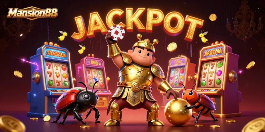 Spin slots and win big with Mansion88's vibrant gaming scene full of action and excitement!