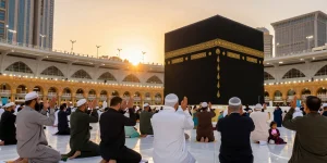 Umroh Ramadhan travel guide showcasing the sacred Kaaba during special Ramadan prayers, inspiring travelers for their journey.